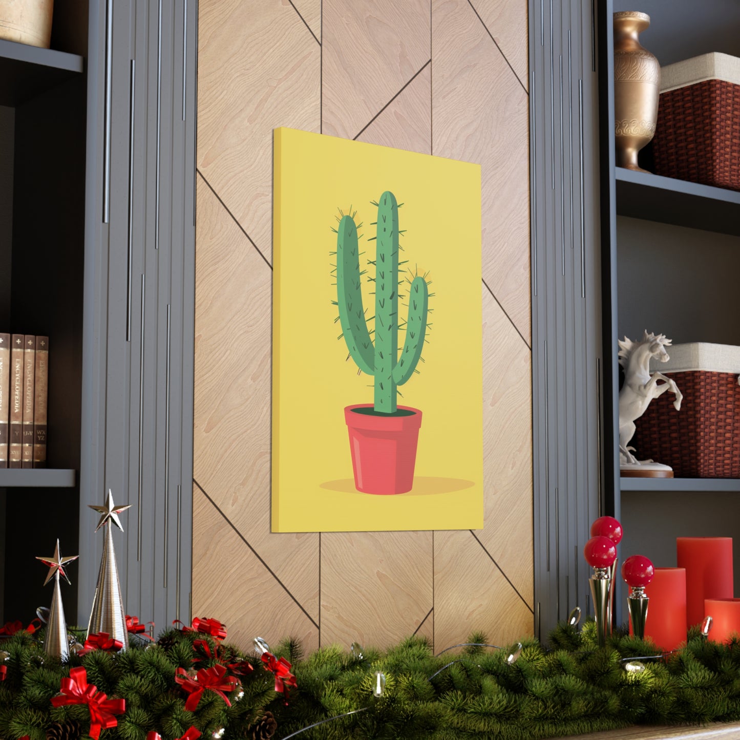 Cactus Plant - Illustration Canvas Gallery Wraps