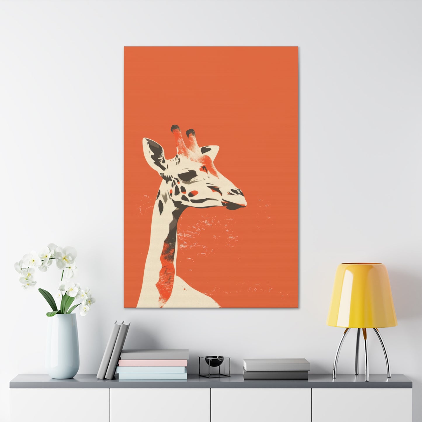 Giraffe Digital Illustration Canvas Gallery Wraps