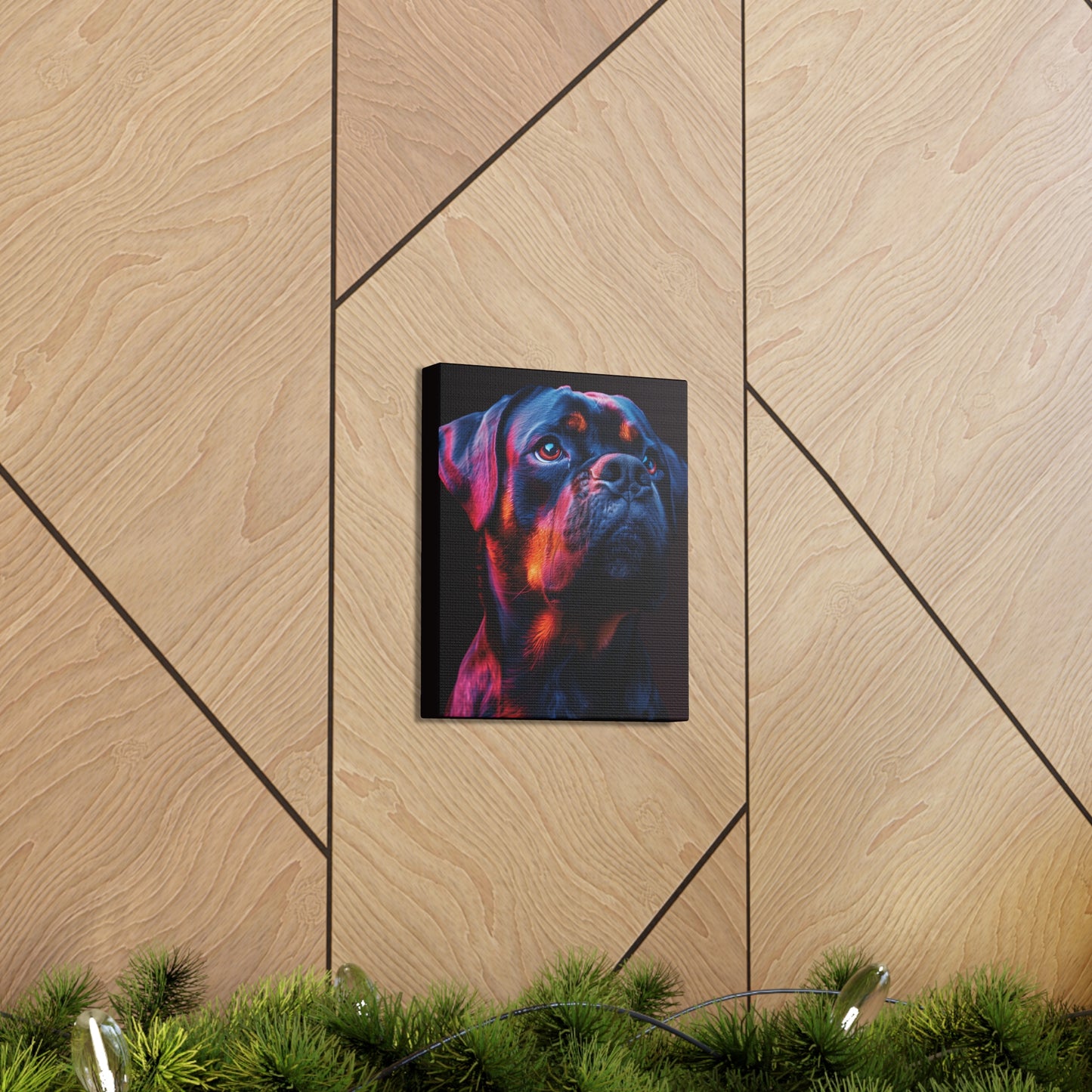 Rottweiler Dog - Abstract Illustration Canvas Gallery Wraps