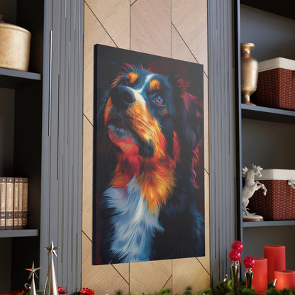 Border Collie - Abstract Illustration Canvas Gallery Wraps