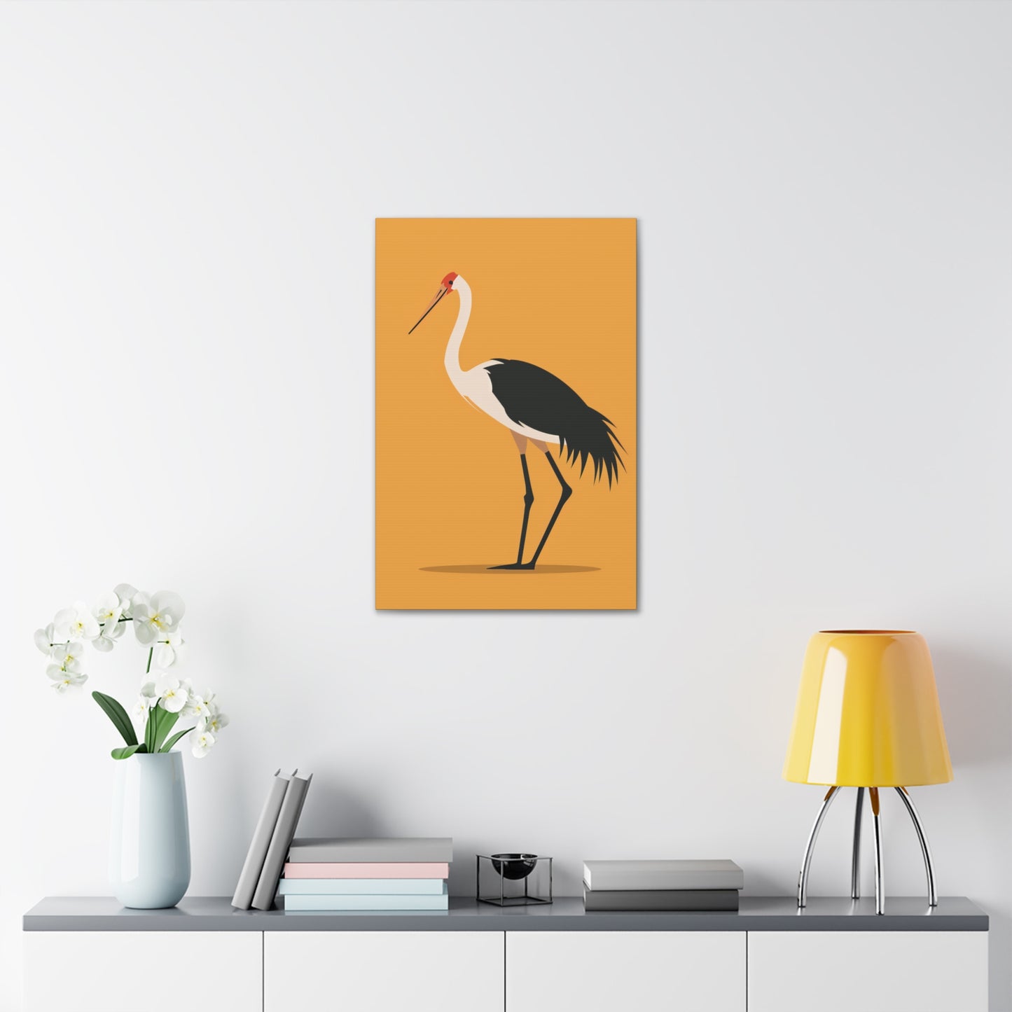 Stork Digital Illustration Canvas Gallery Wraps