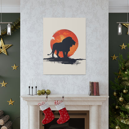 Lion Digital Illustration Canvas Gallery Wraps