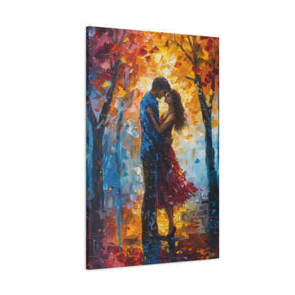 Couple - Leonid Afremov Style Digital Oil Painting Canvas Gallery Wraps