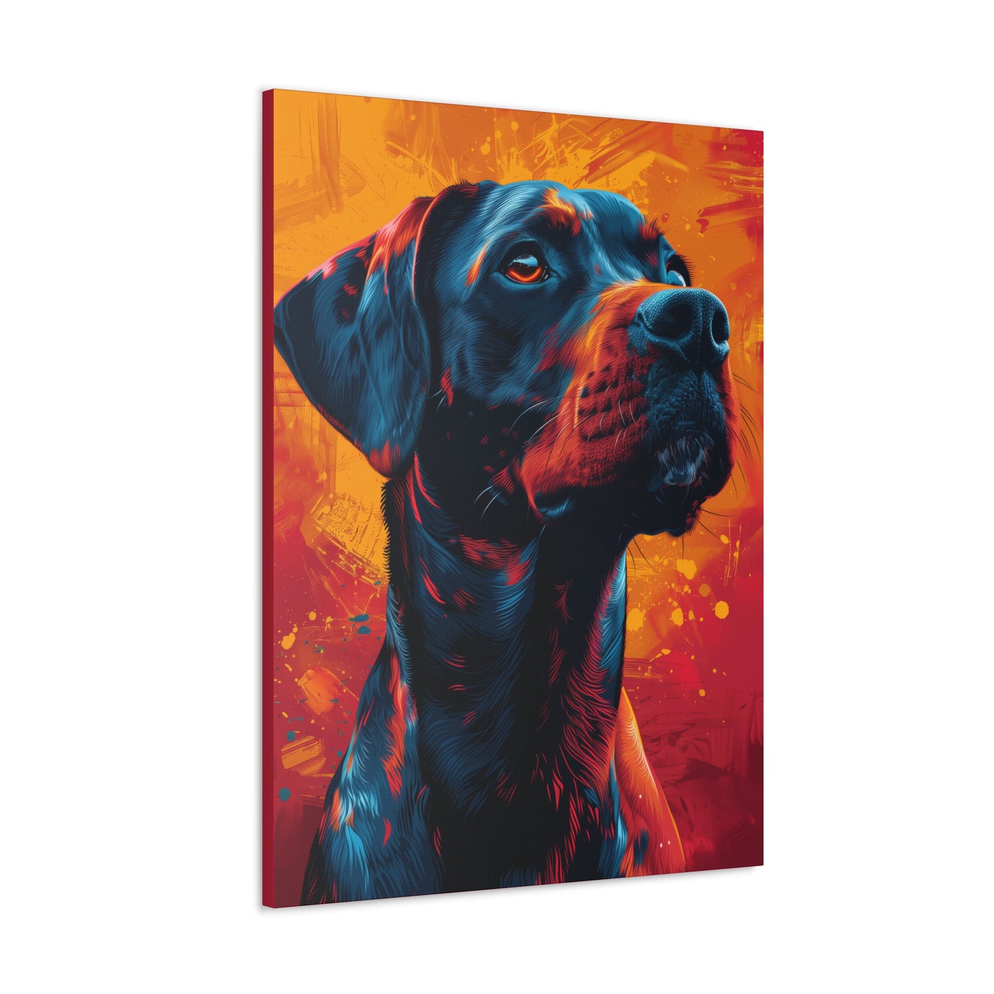 Rottweiler Dog - Abstract Illustration Canvas Gallery Wraps