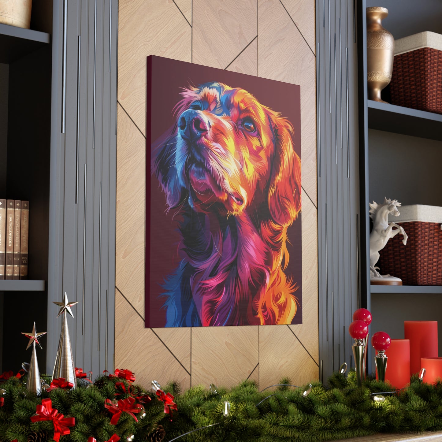 Labrador Dog - Abstract Illustration Canvas Gallery Wraps