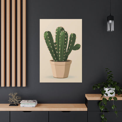 Cactus Plant - Illustration Canvas Gallery Wraps