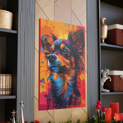 Chihuahua Dog - Abstract Illustration Canvas Gallery Wraps