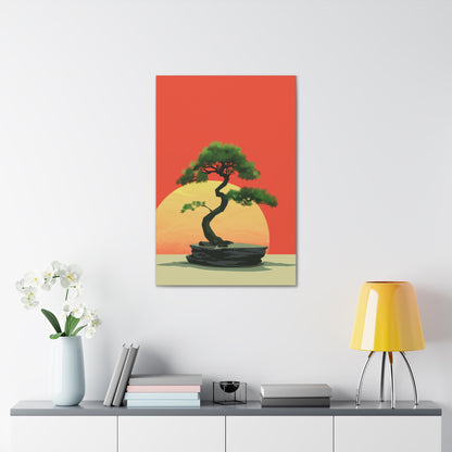 Bonsai Tree - Illustration Canvas Gallery Wraps