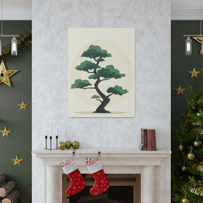 Bonsai Tree - Illustration Canvas Gallery Wraps