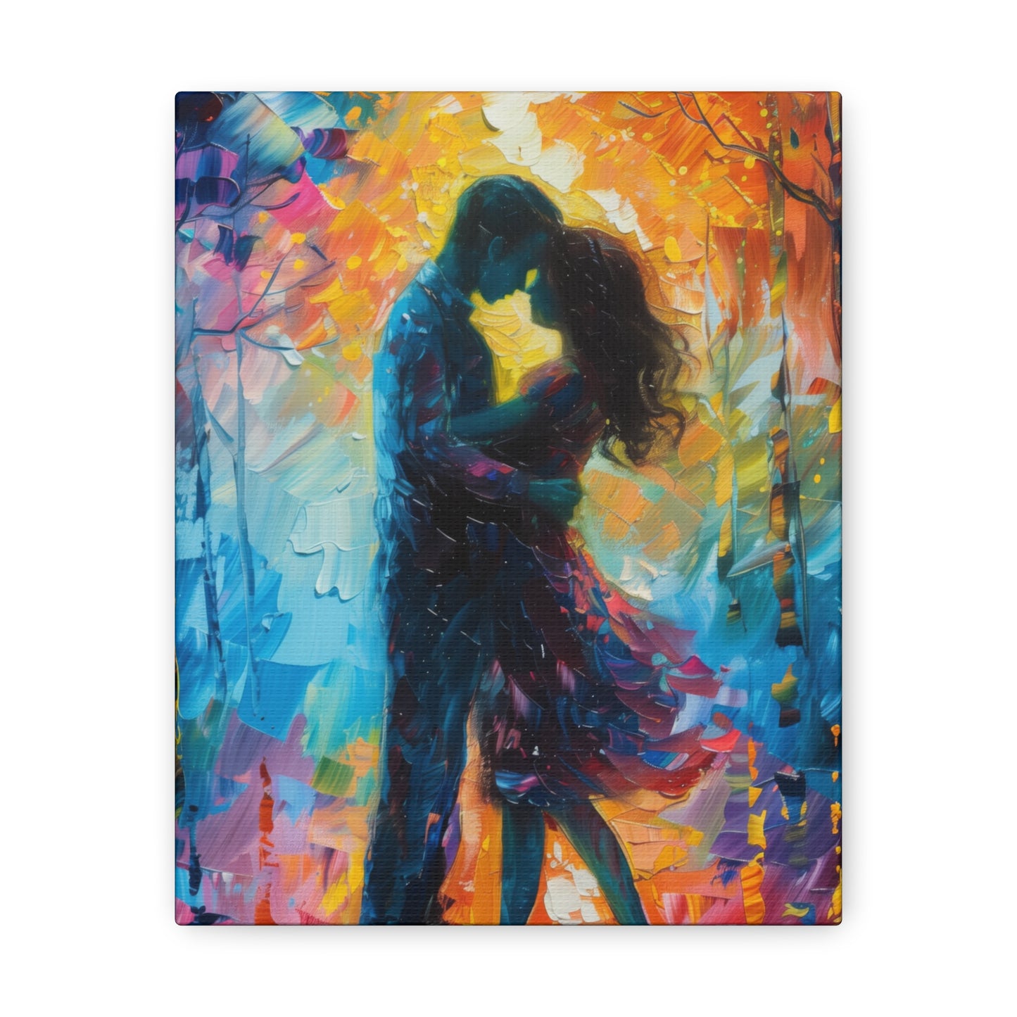 Couple - Leonid Afremov Style Digital Oil Painting Canvas Gallery Wraps