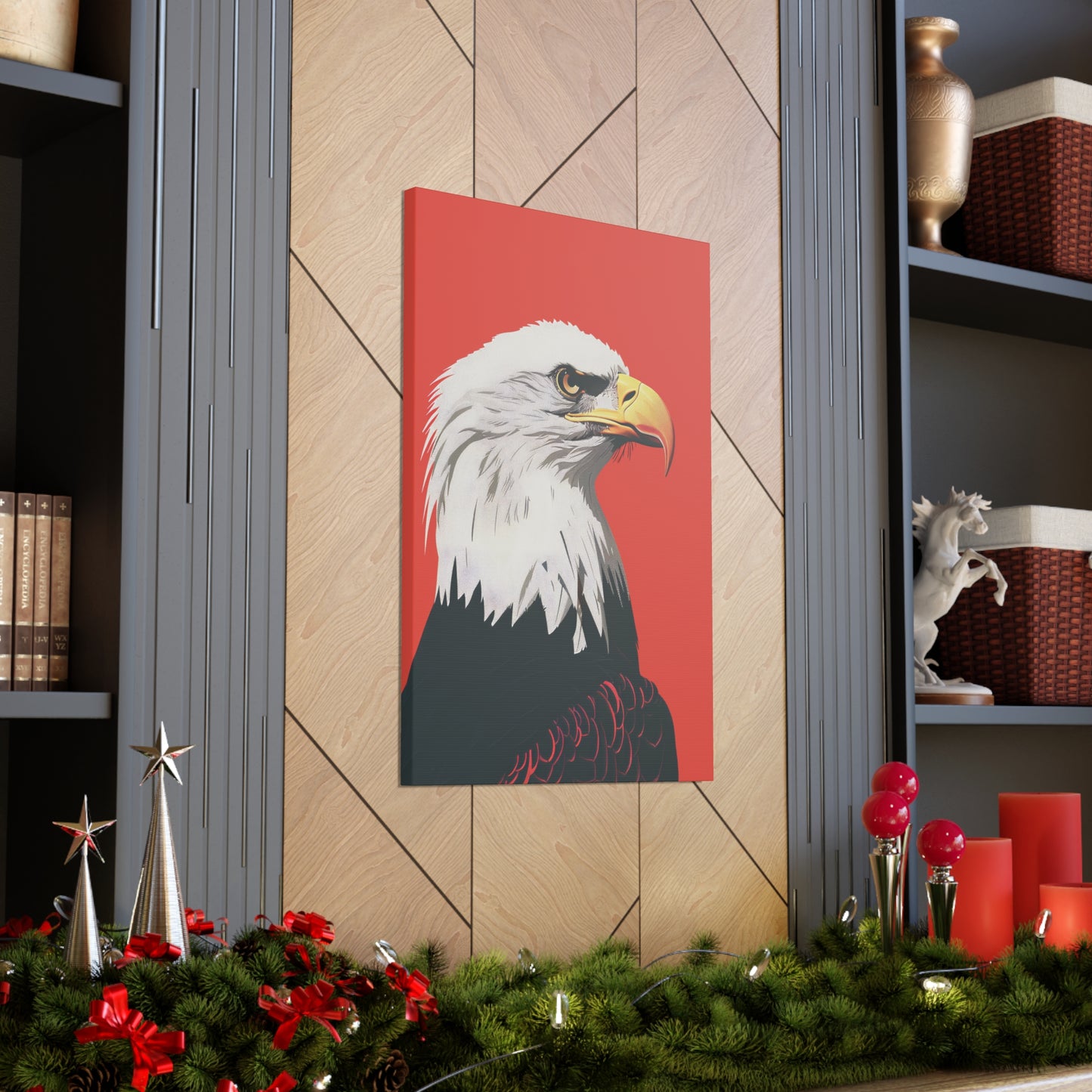 Bald Eagle Digital Illustration Canvas Gallery Wraps