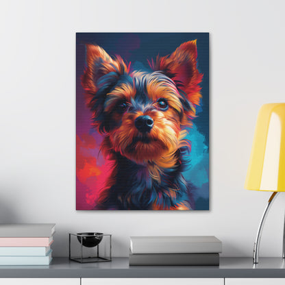 Terrier Dog - Abstract Illustration Canvas Gallery Wraps