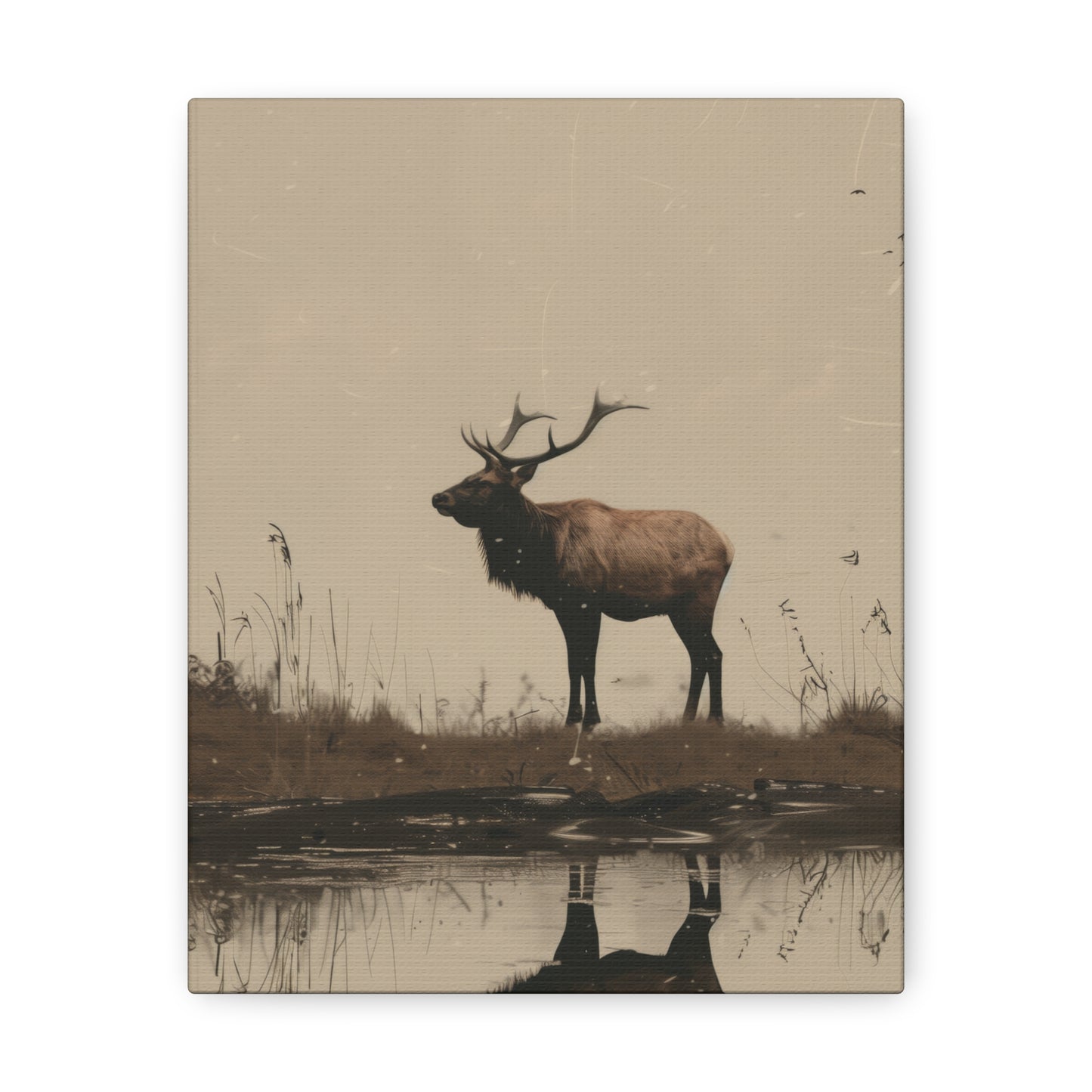 Moose Digital Illustration Canvas Gallery Wraps