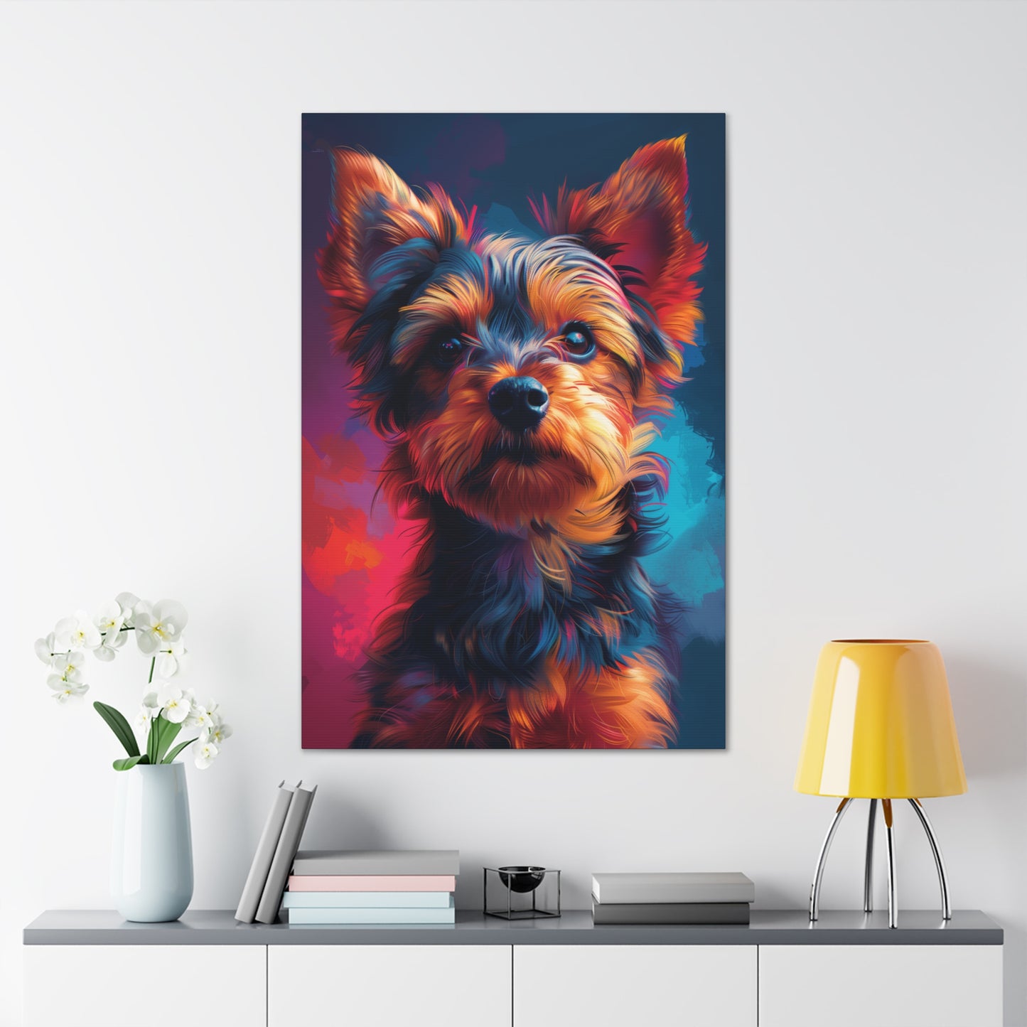 Terrier Dog - Abstract Illustration Canvas Gallery Wraps