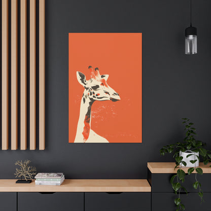 Giraffe Digital Illustration Canvas Gallery Wraps