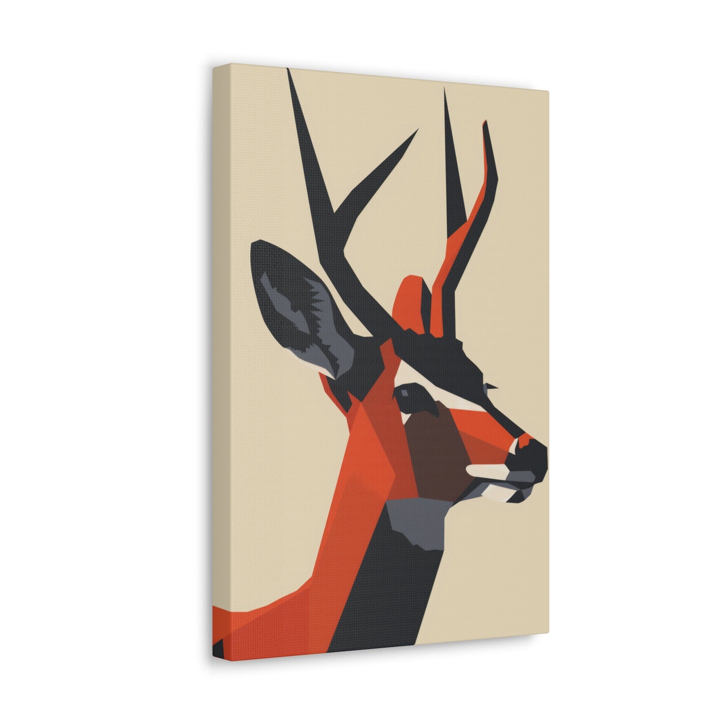 Reindeer with antlers Digital Illustration Canvas Gallery Wraps