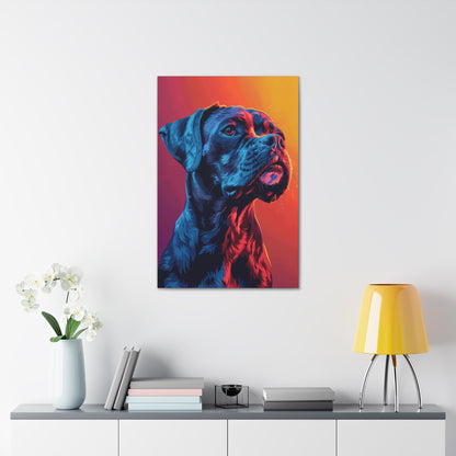 American Pit Bull Terrier Dog - Abstract Illustration Canvas Gallery Wraps