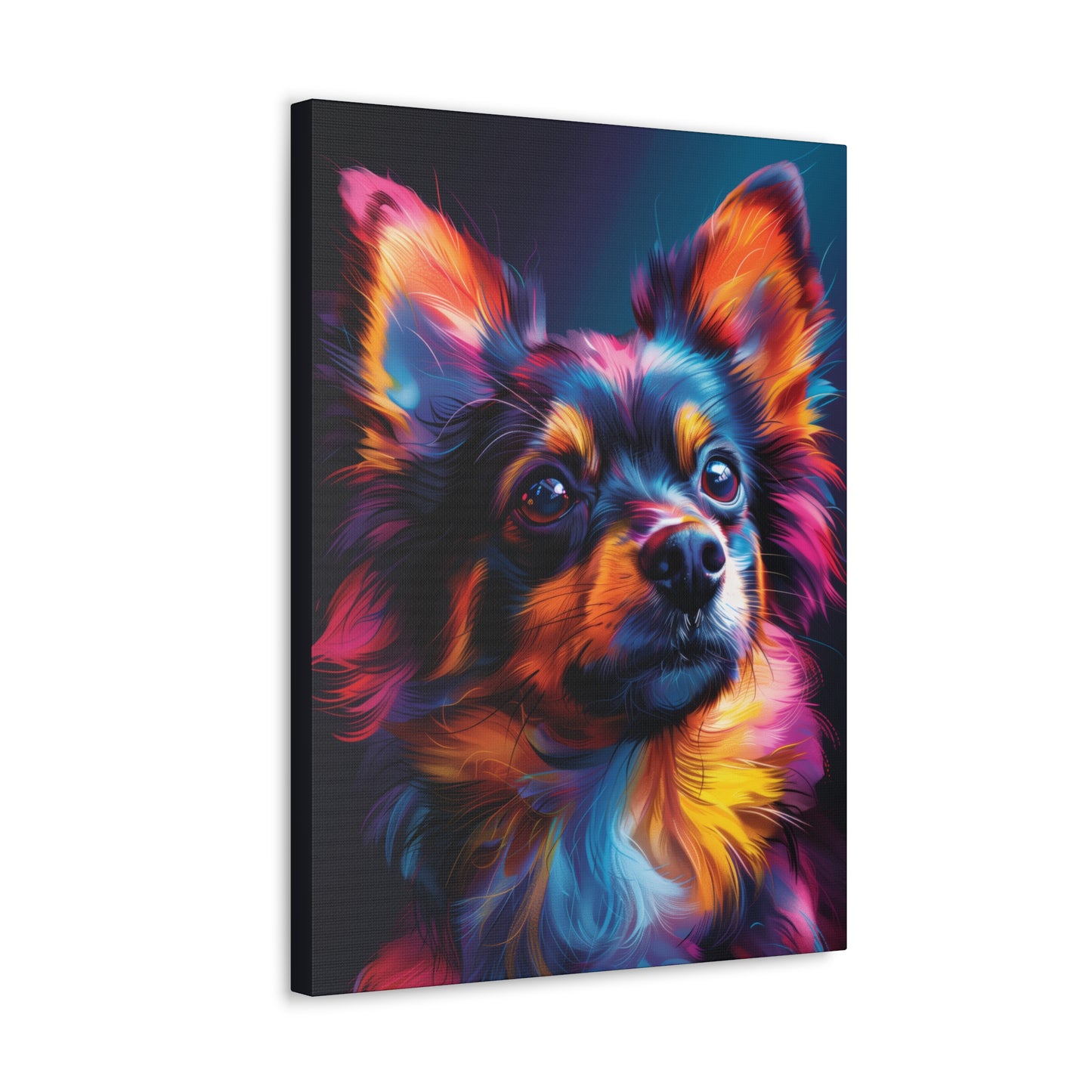 Papillon Dog - Abstract Illustration Canvas Gallery Wraps