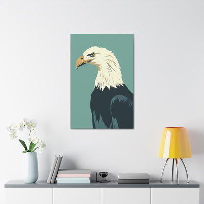 Bald Eagle Digital Illustration Canvas Gallery Wraps