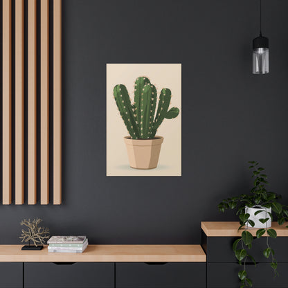 Cactus Plant - Illustration Canvas Gallery Wraps