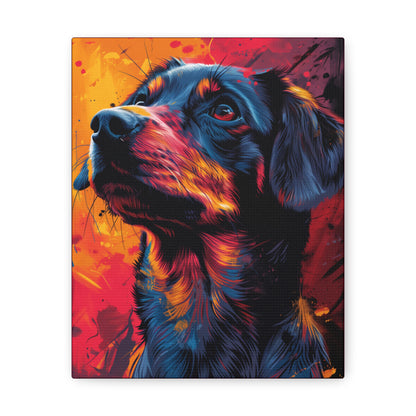 Labrador Dog - Abstract Illustration Canvas Gallery Wraps