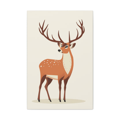 Deer - Digital Illustration Canvas Gallery Wraps