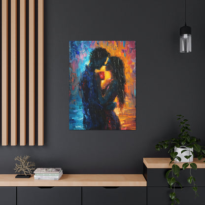 Couple - Leonid Afremov Style Digital Oil Painting Canvas Gallery Wraps