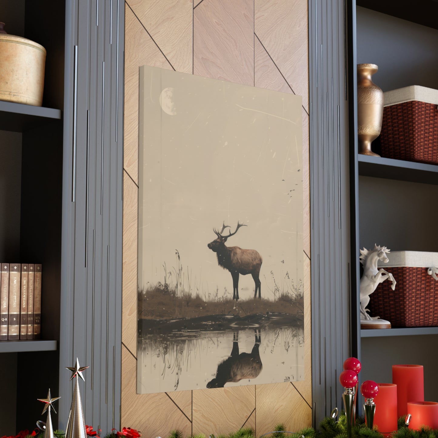 Moose Digital Illustration Canvas Gallery Wraps