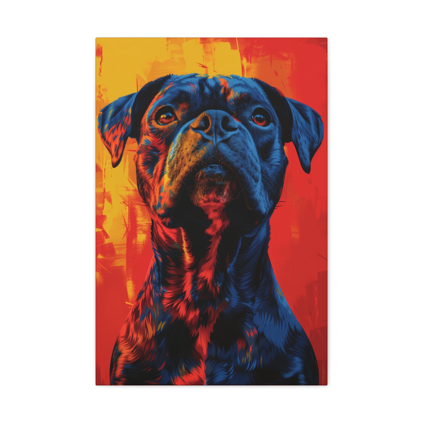 American Pit Bull Terrier - Abstract Illustration Canvas Gallery Wraps