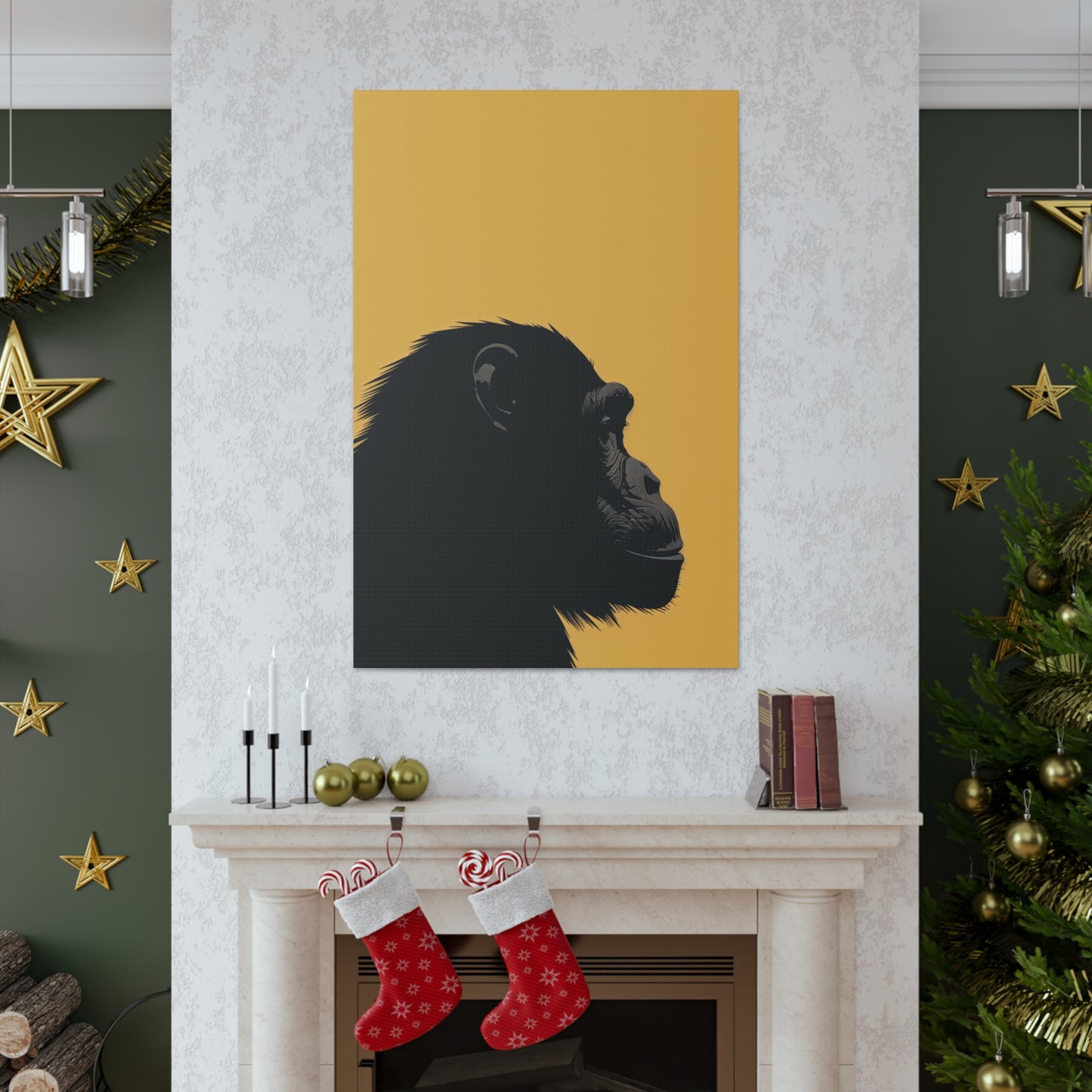 Gorilla Digital Illustration Canvas Gallery Wraps