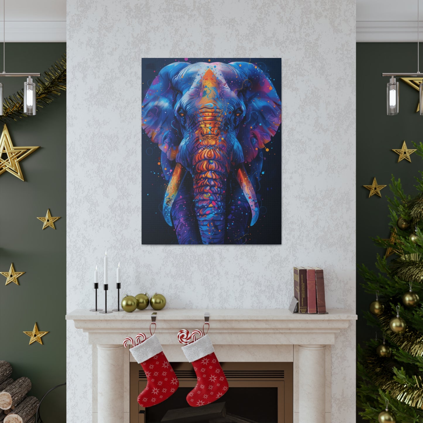 Elephant - Illustration Canvas Gallery Wraps