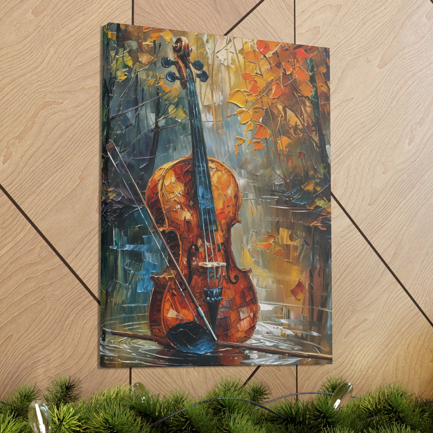 guitar in water Digital Oil Painting Print Canvas Gallery Wraps