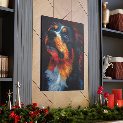 Border Collie - Abstract Illustration Canvas Gallery Wraps