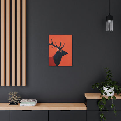 Reindeer with antlers Digital Illustration Canvas Gallery Wraps