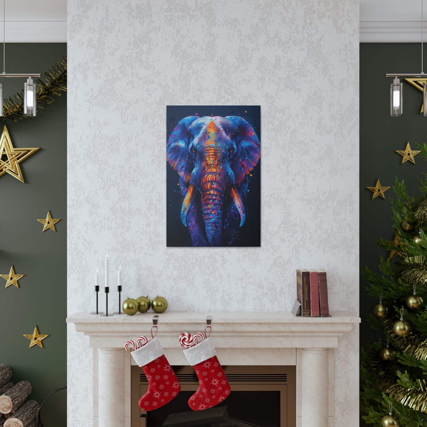 Elephant - Illustration Canvas Gallery Wraps