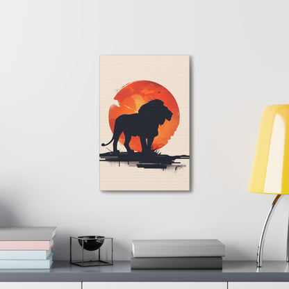 Lion Digital Illustration Canvas Gallery Wraps