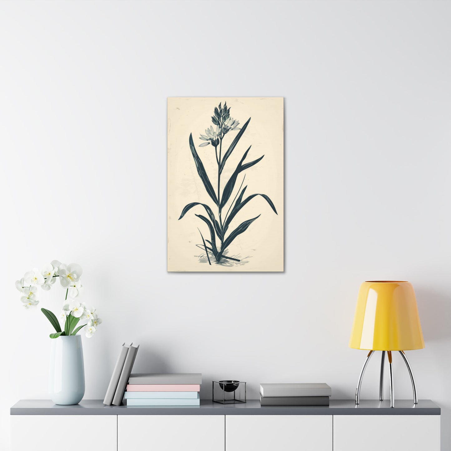 Grass Flower Digital Illustration Canvas Gallery Wraps