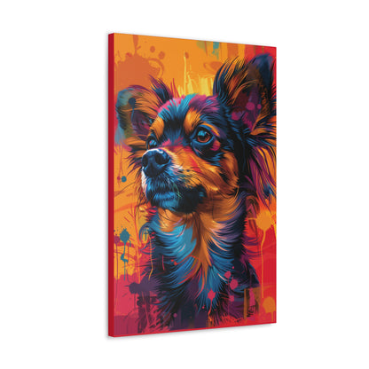 Chihuahua Dog - Abstract Illustration Canvas Gallery Wraps