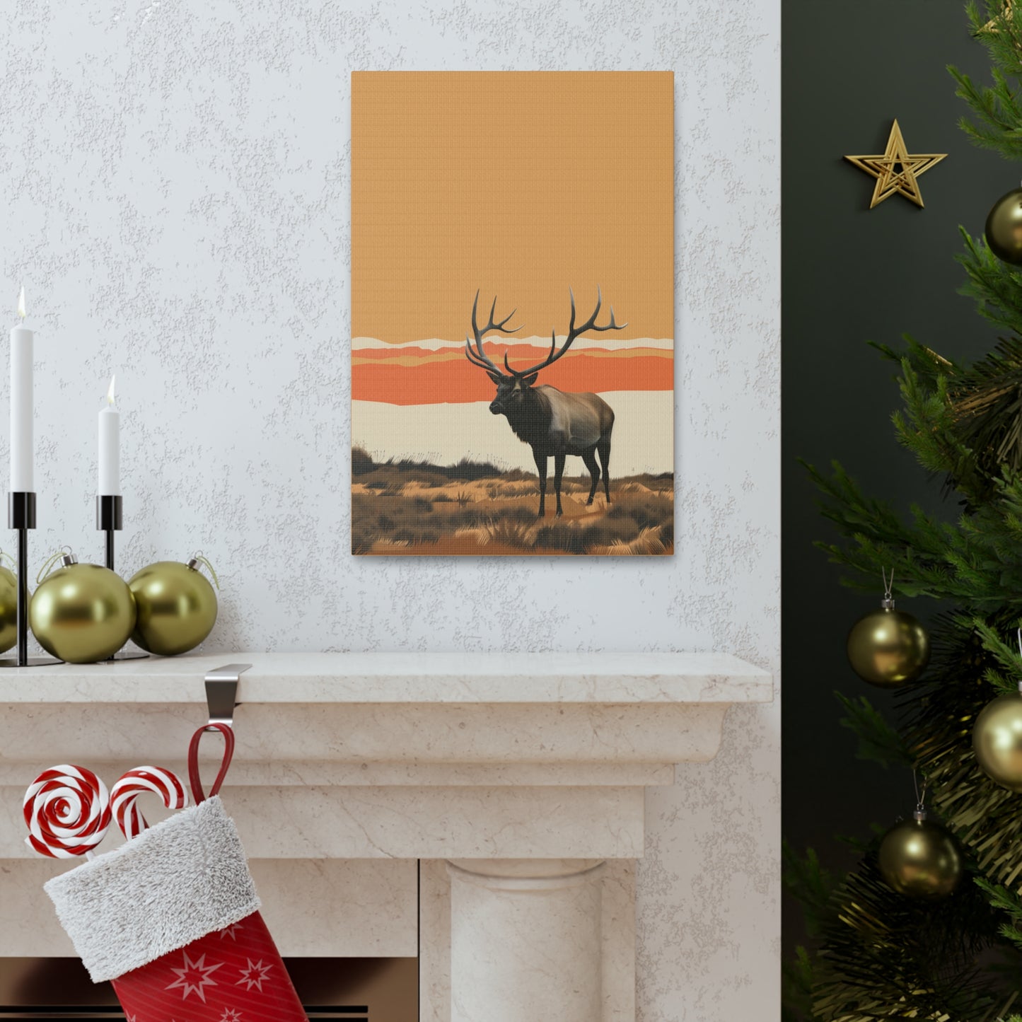 Moose - Digital Illustration Canvas Gallery Wraps