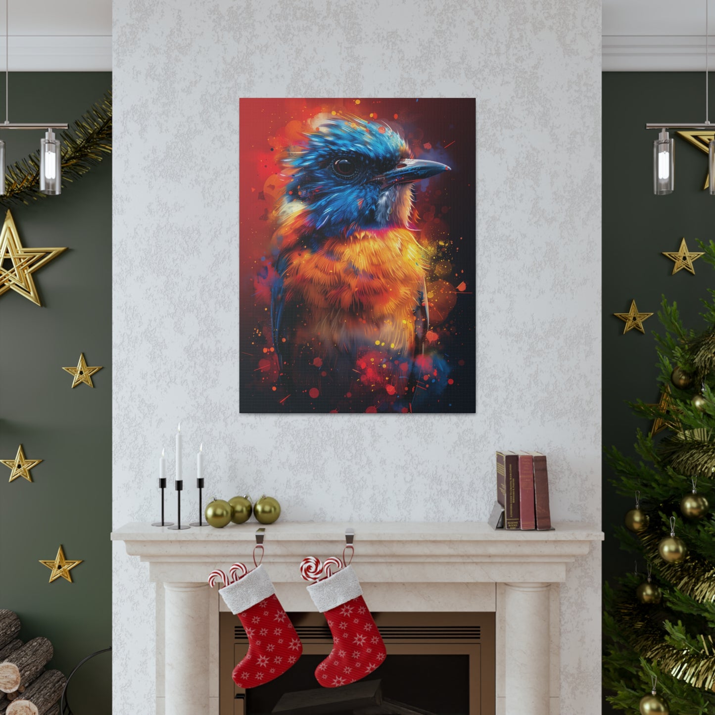 Bird Abstract - Illustration Canvas Gallery Wraps