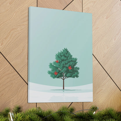 Maple Tree in Winter - Illustration Canvas Gallery Wraps