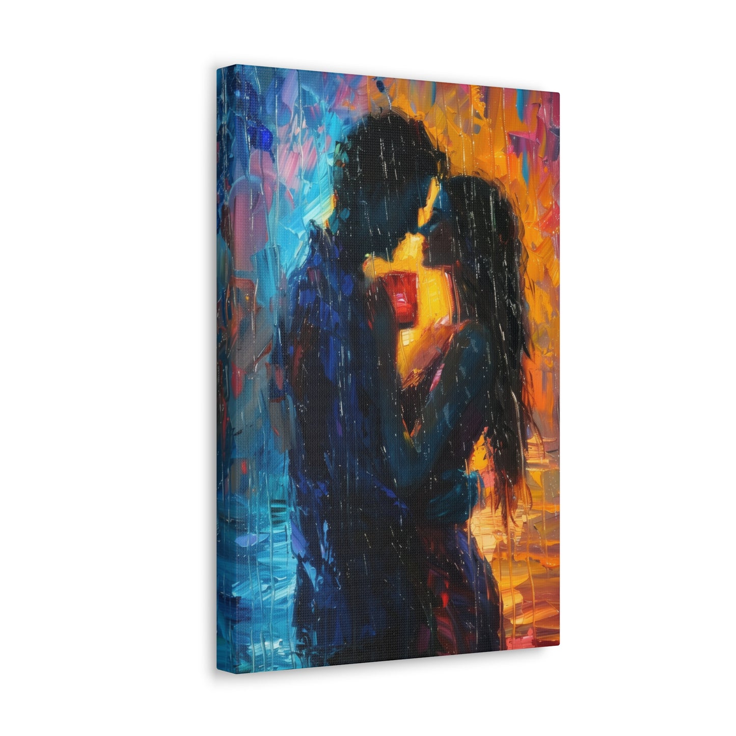 Couple - Leonid Afremov Style Digital Oil Painting Canvas Gallery Wraps