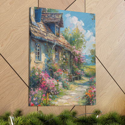 French country side whimsical Digital Oil Painting Print Canvas Gallery Wraps