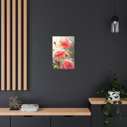 Rose Flowers - Watercolor Painting Digital Illustration Canvas Gallery Wraps