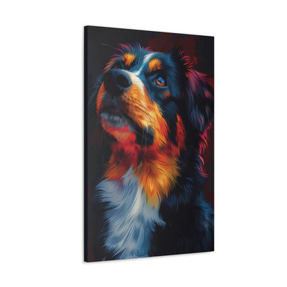 Border Collie - Abstract Illustration Canvas Gallery Wraps