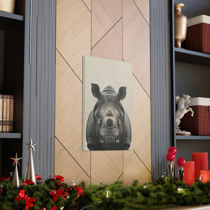 Rhinoceros  Digital Illustration Canvas Gallery Wraps