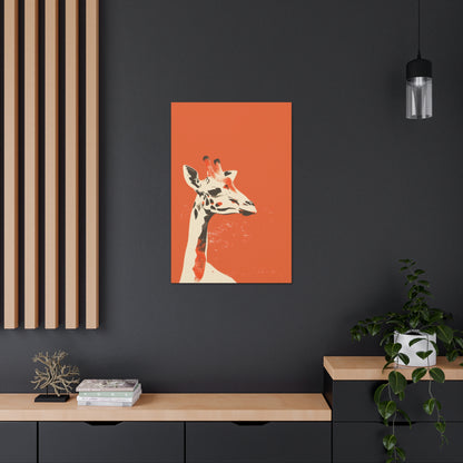 Giraffe Digital Illustration Canvas Gallery Wraps