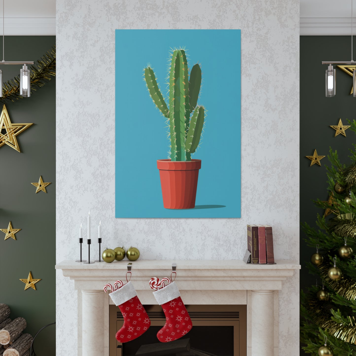 Cactus Plant - Illustration Canvas Gallery Wraps