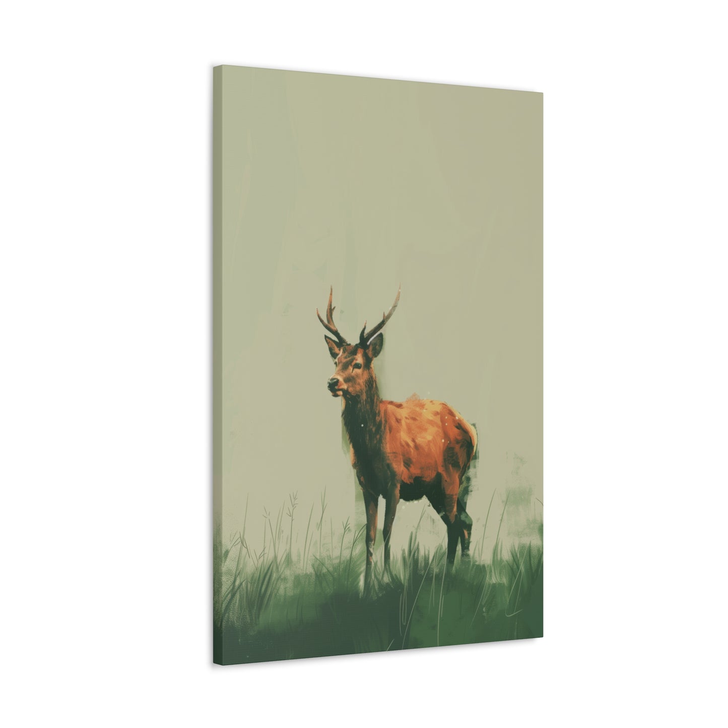 Reindeer Digital Illustration Canvas Gallery Wraps