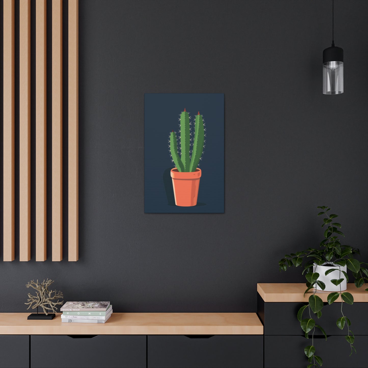 Cactus Plant - Illustration Canvas Gallery Wraps